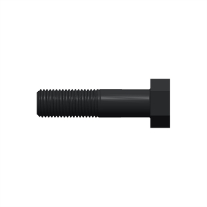 پیچ شش‌گوش ASME B18.2.1 گرید A سایز 1-1/8 × 4-1/2 اینچ، رزوه 8UN 8 TPI، آبکاری روی - Side view