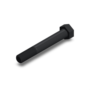 پیچ شش‌گوش ASME B18.2.1 گرید A سایز 1-1/8 × 8 اینچ، رزوه 8UN 8 TPI، آبکاری روی - ISO view