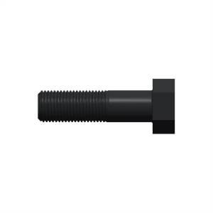پیچ شش‌گوش ASME B18.2.1 گرید A سایز 1-1/4 × 4-1/2 اینچ، رزوه 8UN 8 TPI، آبکاری روی - Side view