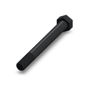 پیچ شش‌گوش ASME B18.2.1 گرید A سایز 1-1/4 × 12 اینچ، رزوه 8UN 8 TPI، آبکاری روی - Rear view