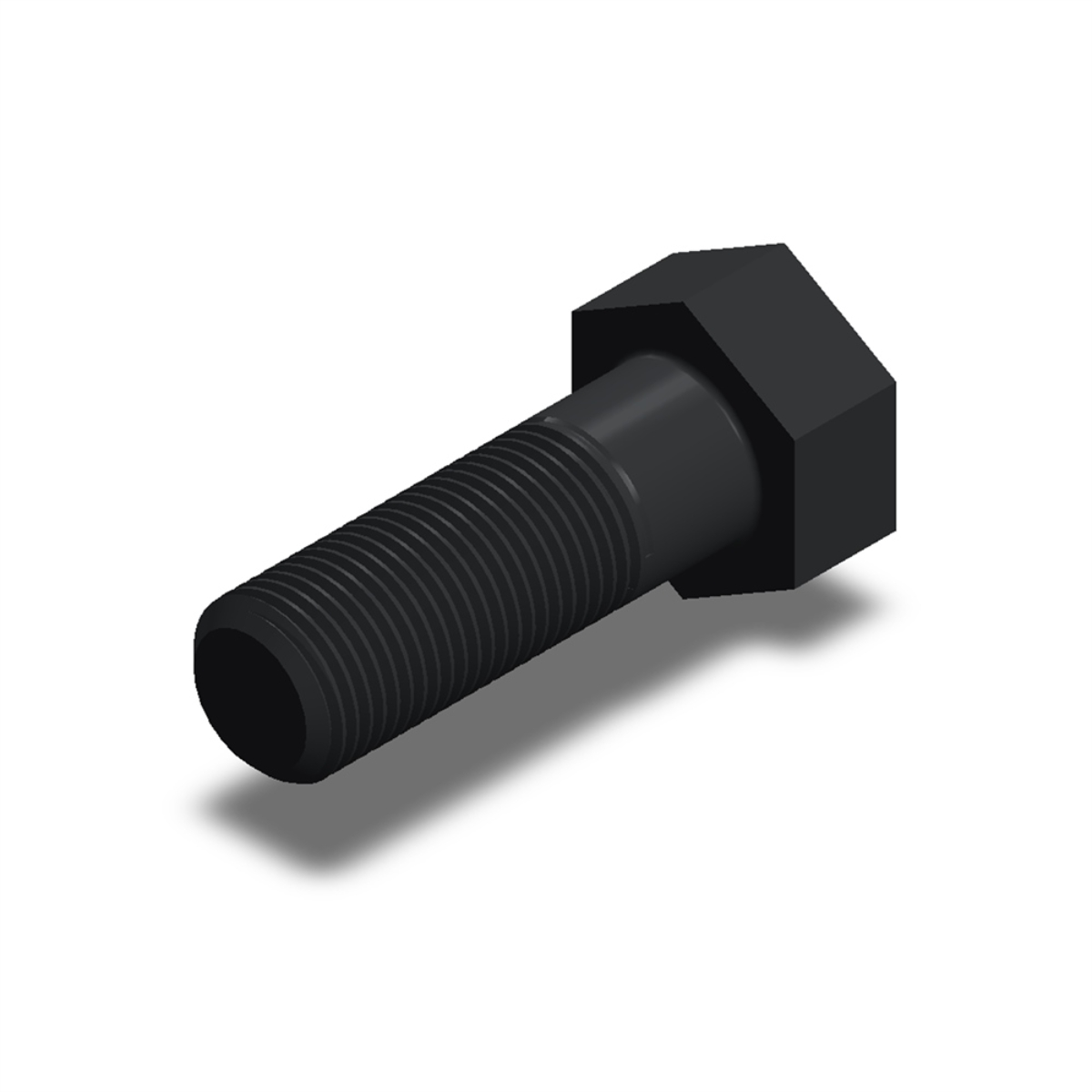 پیچ شش‌گوش ASME B18.2.1 گرید A سایز 1-3/8 × 4 اینچ، رزوه 8UN 8 TPI، آبکاری روی - ISO view