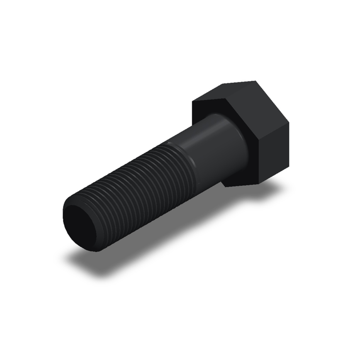 پیچ شش‌گوش ASME B18.2.1 گرید A سایز 1-3/8 × 4-1/2 اینچ، رزوه 8UN 8 TPI، آبکاری روی - ISO view