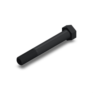 پیچ شش‌گوش ASME B18.2.1 گرید A سایز 1-3/8 × 10 اینچ، رزوه 8UN 8 TPI، آبکاری روی - ISO view