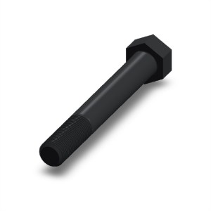 پیچ شش‌گوش ASME B18.2.1 گرید A سایز 1-3/8 × 10 اینچ، رزوه 8UN 8 TPI، آبکاری روی - Rear view