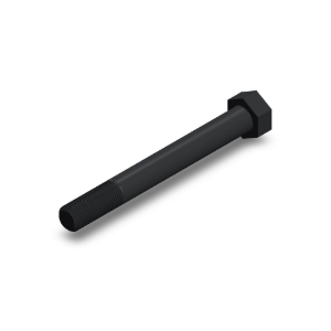 پیچ شش‌گوش ASME B18.2.1 گرید A سایز 1-3/8 × 12 اینچ، رزوه 8UN 8 TPI، آبکاری روی - ISO view