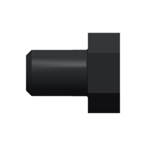 پیچ شش‌گوش ASME B18.2.1 گرید A سایز 1-1/2 × 2 اینچ، رزوه 8UN 8 TPI، آبکاری روی - Side view