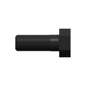 پیچ شش‌گوش ASME B18.2.1 گرید A سایز 1-1/2 × 4 اینچ، رزوه 8UN 8 TPI، آبکاری روی - Side view