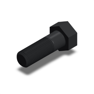 پیچ شش‌گوش ASME B18.2.1 گرید A سایز 1-1/2 × 4-1/2 اینچ، رزوه 8UN 8 TPI، آبکاری روی - ISO view
