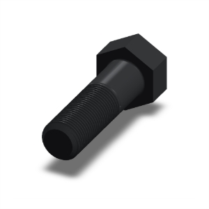 پیچ شش‌گوش ASME B18.2.1 گرید A سایز 1-1/2 × 5 اینچ، رزوه 8UN 8 TPI، آبکاری روی - Rear view