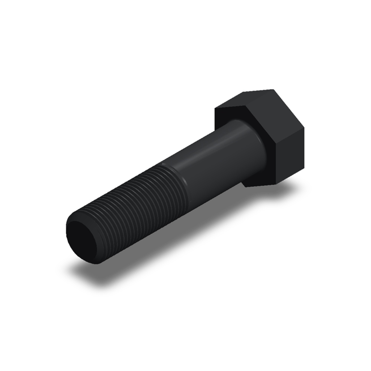پیچ شش‌گوش ASME B18.2.1 گرید A سایز 1-1/2 × 6 اینچ، رزوه 8UN 8 TPI، آبکاری روی - ISO view