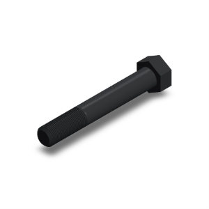 پیچ شش‌گوش ASME B18.2.1 گرید A سایز 1-1/2 × 10 اینچ، رزوه 8UN 8 TPI، آبکاری روی - ISO view