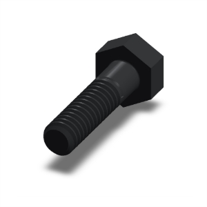 پیچ شش‌گوش ASME B18.2.1 گرید A سایز 1/4 × 1 اینچ، رزوه UNC 20 TPI، گالوانیزه گرم - Rear view