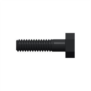 پیچ شش‌گوش ASME B18.2.1 گرید A سایز 1/4 × 1 اینچ، رزوه UNC 20 TPI، گالوانیزه گرم - Side view