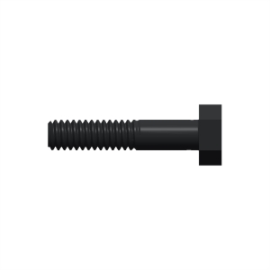 پیچ شش‌گوش ASME B18.2.1 گرید A سایز 1/4 × 1-1/4 اینچ، رزوه UNC 20 TPI، گالوانیزه گرم - Side view