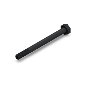 پیچ شش‌گوش ASME B18.2.1 گرید A سایز 1/4 × 3 اینچ، رزوه UNC 20 TPI، گالوانیزه گرم - ISO view