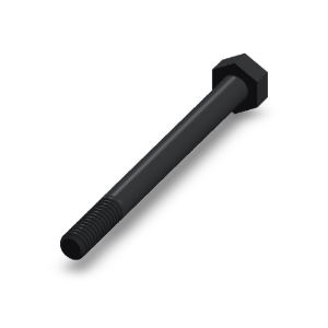 پیچ شش‌گوش ASME B18.2.1 گرید A سایز 1/4 × 3 اینچ، رزوه UNC 20 TPI، گالوانیزه گرم - Rear view