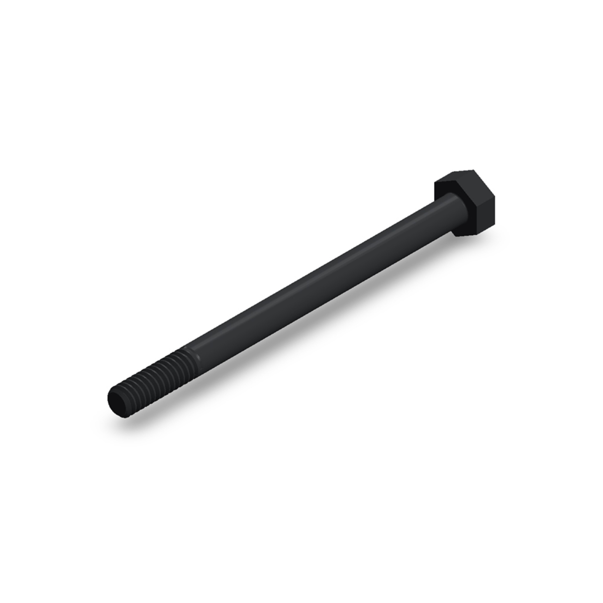 پیچ شش‌گوش ASME B18.2.1 گرید A سایز 1/4 × 3-1/2 اینچ، رزوه UNC 20 TPI، گالوانیزه گرم - ISO view