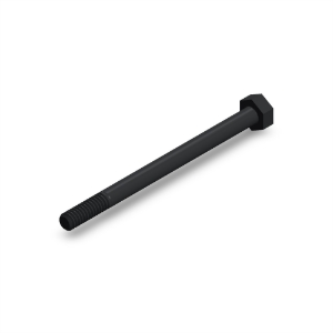 پیچ شش‌گوش ASME B18.2.1 گرید A سایز 1/4 × 3-1/2 اینچ، رزوه UNC 20 TPI، گالوانیزه گرم - ISO view