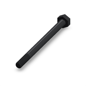 پیچ شش‌گوش ASME B18.2.1 گرید A سایز 1/4 × 3-1/2 اینچ، رزوه UNC 20 TPI، گالوانیزه گرم - Rear view