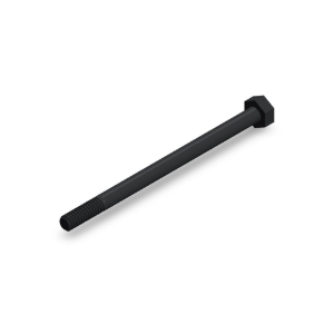 پیچ شش‌گوش ASME B18.2.1 گرید A سایز 1/4 × 4 اینچ، رزوه UNC 20 TPI، گالوانیزه گرم - ISO view