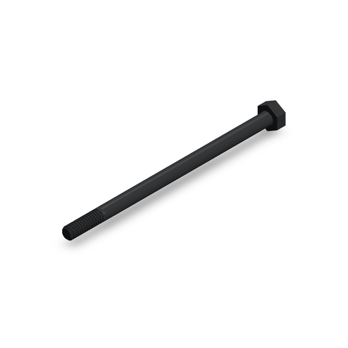 پیچ شش‌گوش ASME B18.2.1 گرید A سایز 1/4 × 4-1/2 اینچ، رزوه UNC 20 TPI، گالوانیزه گرم - ISO view