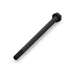 پیچ شش‌گوش ASME B18.2.1 گرید A سایز 1/4 × 4-1/2 اینچ، رزوه UNC 20 TPI، گالوانیزه گرم - Rear view