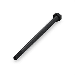 پیچ شش‌گوش ASME B18.2.1 گرید A سایز 1/4 × 5 اینچ، رزوه UNC 20 TPI، گالوانیزه گرم - Rear view