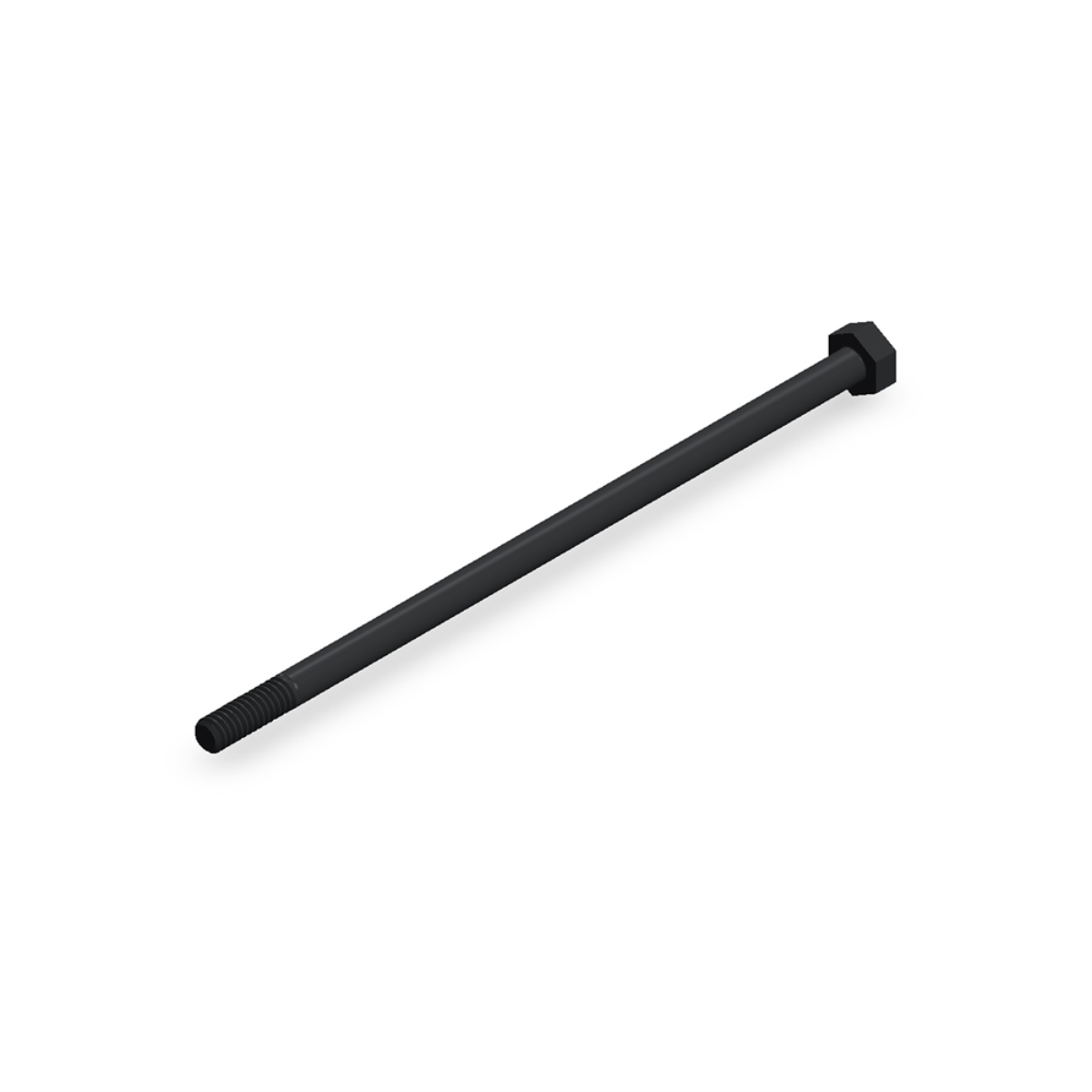 پیچ شش‌گوش ASME B18.2.1 گرید A سایز 1/4 × 6 اینچ، رزوه UNC 20 TPI، گالوانیزه گرم - ISO view