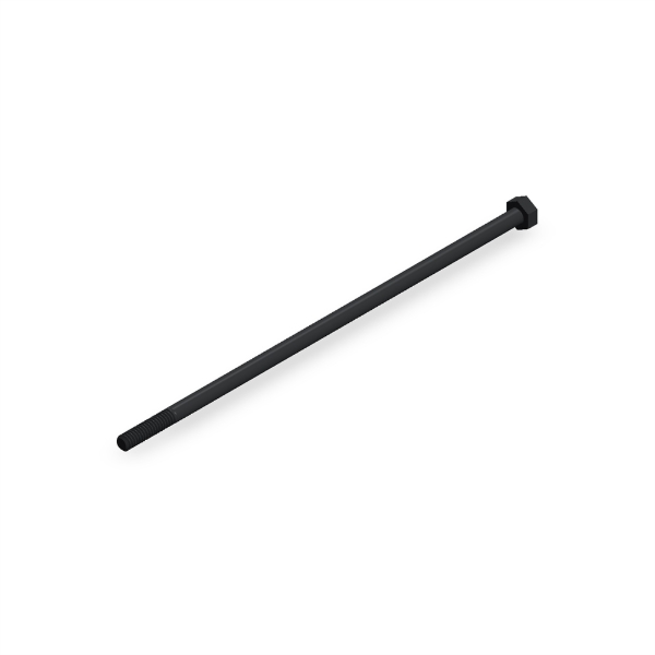 پیچ شش‌گوش ASME B18.2.1 گرید A سایز 1/4 × 8 اینچ، رزوه UNC 20 TPI، گالوانیزه گرم - ISO view