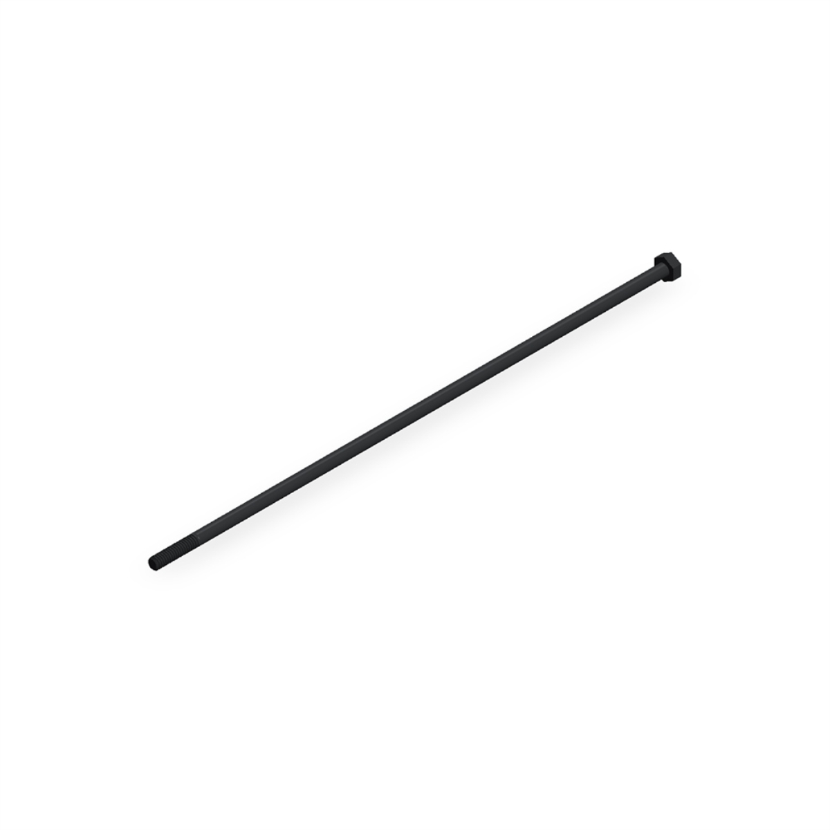 پیچ شش‌گوش ASME B18.2.1 گرید A سایز 1/4 × 12 اینچ، رزوه UNC 20 TPI، گالوانیزه گرم - ISO view
