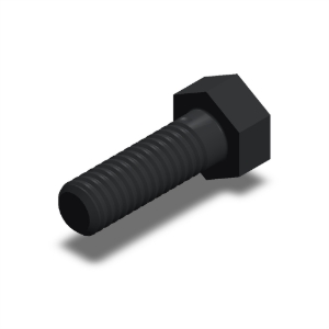 پیچ شش‌گوش ASME B18.2.1 گرید A سایز 5/16 × 1 اینچ، رزوه UNC 18 TPI، گالوانیزه گرم - ISO view