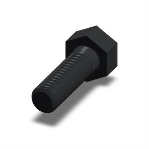 پیچ شش‌گوش ASME B18.2.1 گرید A سایز 5/16 × 1 اینچ، رزوه UNC 18 TPI، گالوانیزه گرم - Rear view