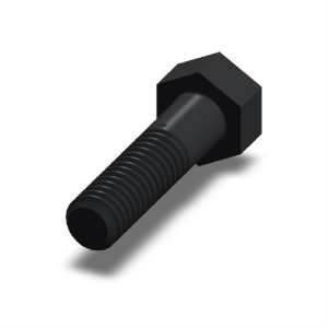 پیچ شش‌گوش ASME B18.2.1 گرید A سایز 5/16 × 1-1/4 اینچ، رزوه UNC 18 TPI، گالوانیزه گرم - Rear view