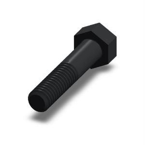 پیچ شش‌گوش ASME B18.2.1 گرید A سایز 5/16 × 1-1/2 اینچ، رزوه UNC 18 TPI، گالوانیزه گرم - Rear view