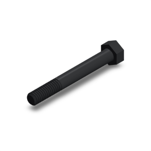 پیچ شش‌گوش ASME B18.2.1 گرید A سایز 5/16 × 2-1/2 اینچ، رزوه UNC 18 TPI، گالوانیزه گرم - ISO view