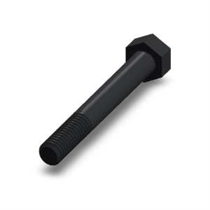 پیچ شش‌گوش ASME B18.2.1 گرید A سایز 5/16 × 2-1/2 اینچ، رزوه UNC 18 TPI، گالوانیزه گرم - Rear view