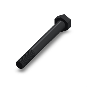 پیچ شش‌گوش ASME B18.2.1 گرید A سایز 5/16 × 3 اینچ، رزوه UNC 18 TPI، گالوانیزه گرم - Rear view