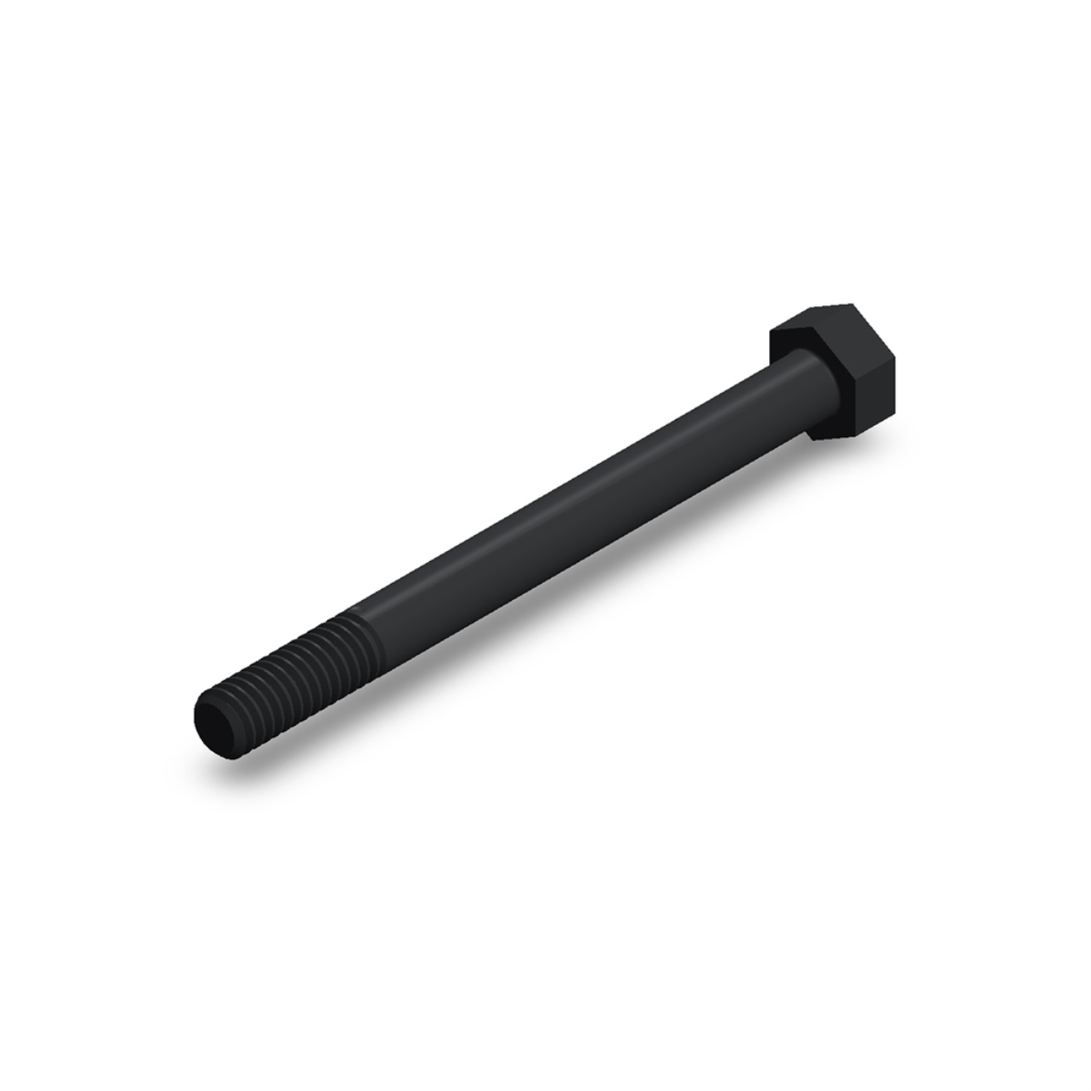 پیچ شش‌گوش ASME B18.2.1 گرید A سایز 5/16 × 3-1/2 اینچ، رزوه UNC 18 TPI، گالوانیزه گرم - ISO view