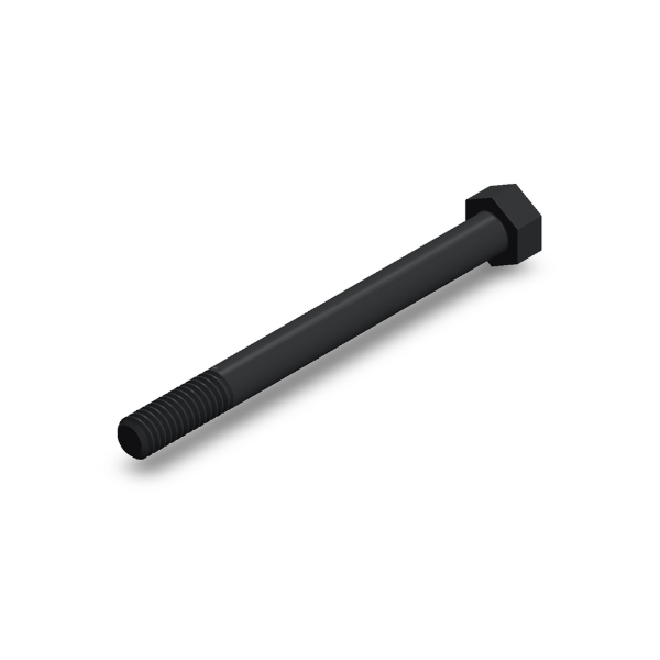 پیچ شش‌گوش ASME B18.2.1 گرید A سایز 5/16 × 3-1/2 اینچ، رزوه UNC 18 TPI، گالوانیزه گرم - ISO view