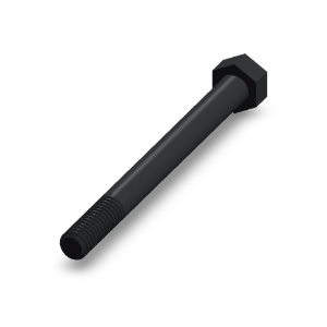 پیچ شش‌گوش ASME B18.2.1 گرید A سایز 5/16 × 3-1/2 اینچ، رزوه UNC 18 TPI، گالوانیزه گرم - Rear view