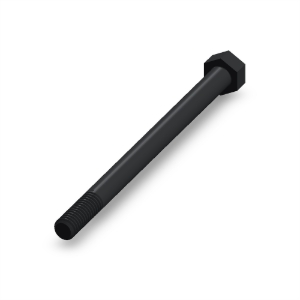 پیچ شش‌گوش ASME B18.2.1 گرید A سایز 5/16 × 4-1/2 اینچ، رزوه UNC 18 TPI، گالوانیزه گرم - Rear view