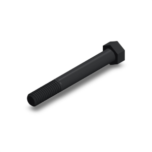 پیچ شش‌گوش ASME B18.2.1 گرید A سایز 3/8 × 3 اینچ، رزوه UNC 16 TPI، گالوانیزه گرم - ISO view
