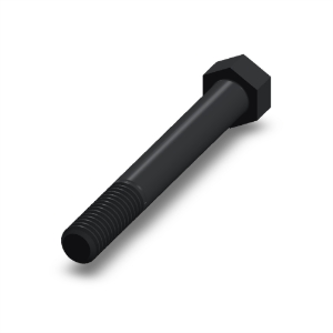 پیچ شش‌گوش ASME B18.2.1 گرید A سایز 3/8 × 3 اینچ، رزوه UNC 16 TPI، گالوانیزه گرم - Rear view