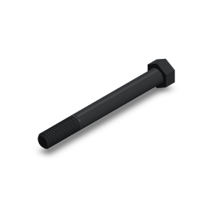 پیچ شش‌گوش ASME B18.2.1 گرید A سایز 3/8 × 3-1/2 اینچ، رزوه UNC 16 TPI، گالوانیزه گرم - ISO view