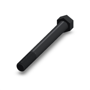 پیچ شش‌گوش ASME B18.2.1 گرید A سایز 3/8 × 3-1/2 اینچ، رزوه UNC 16 TPI، گالوانیزه گرم - Rear view