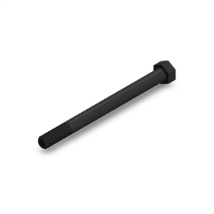 پیچ شش‌گوش ASME B18.2.1 گرید A سایز 3/8 × 4-1/2 اینچ، رزوه UNC 16 TPI، گالوانیزه گرم - ISO view