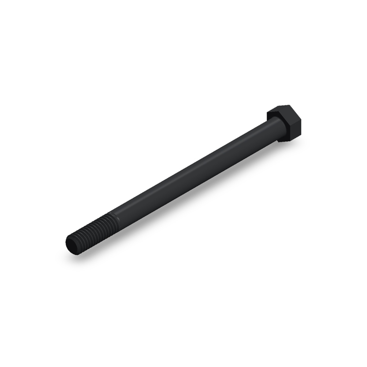پیچ شش‌گوش ASME B18.2.1 گرید A سایز 3/8 × 5 اینچ، رزوه UNC 16 TPI، گالوانیزه گرم - ISO view