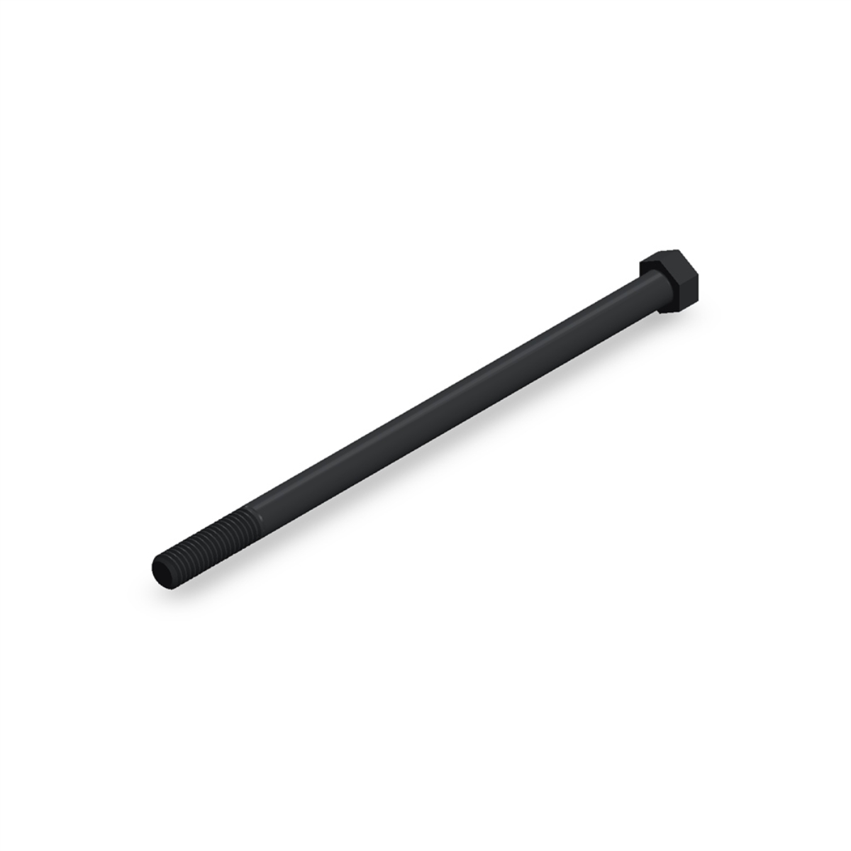 پیچ شش‌گوش ASME B18.2.1 گرید A سایز 3/8 × 7 اینچ، رزوه UNC 16 TPI، گالوانیزه گرم - ISO view