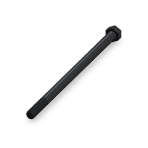 پیچ شش‌گوش ASME B18.2.1 گرید A سایز 3/8 × 7 اینچ، رزوه UNC 16 TPI، گالوانیزه گرم - Rear view