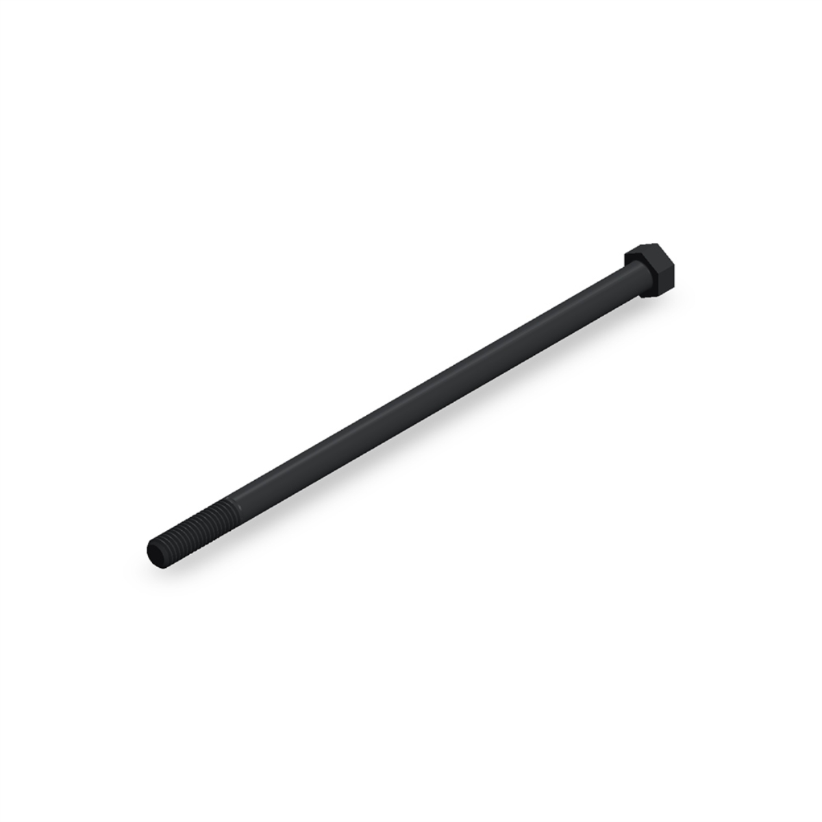 پیچ شش‌گوش ASME B18.2.1 گرید A سایز 3/8 × 8 اینچ، رزوه UNC 16 TPI، گالوانیزه گرم - ISO view